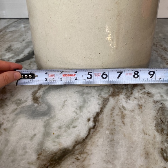 ANTIQUE 3 GALLON STONEWARE SALT GLAZED LIQUOR JUG signed modern farmhouse rustic - Picture 9 of 10